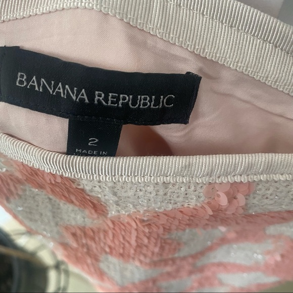 BANANA REPUBLIC Pink Sequin Patterned Mini Skirt - Picture 6 of 12